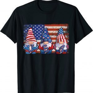 Gnomes Patriotic American Flag Cute Gnomes 4th Of July 2022 Shirt