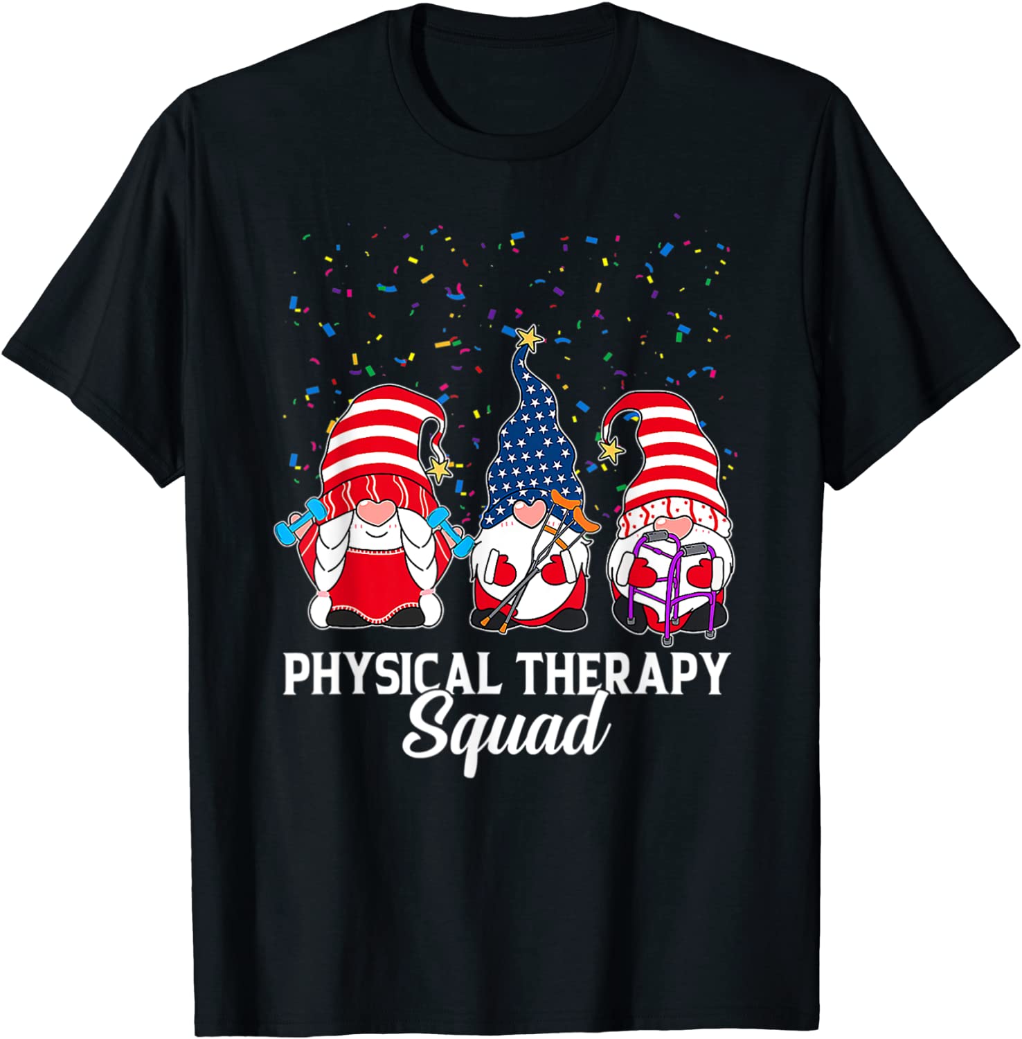 Gnomes Physical Therapy Squad 4th Of July Independence Day 2022 T-Shirt