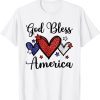 God Bless America Patriotic USA Flag Colors For Christians 2022 Shirt