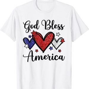 God Bless America Patriotic USA Flag Colors For Christians 2022 Shirt