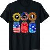 God Guns And Trump Sunflower 4th Of July American Flag T-Shirt