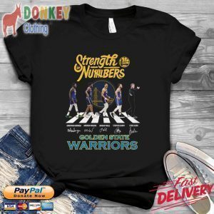 Golden State Warriors strength numbers abbey road signatures 2022 Limited shirt