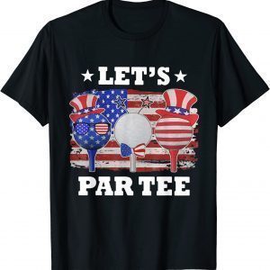 Golf Lets Par American Flag Independence Golf 4th July Classic Shirt