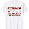 Government Very Bad Not Recommend Checked 2022 Shirt