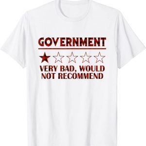 Government Very Bad Not Recommend Checked 2022 Shirt