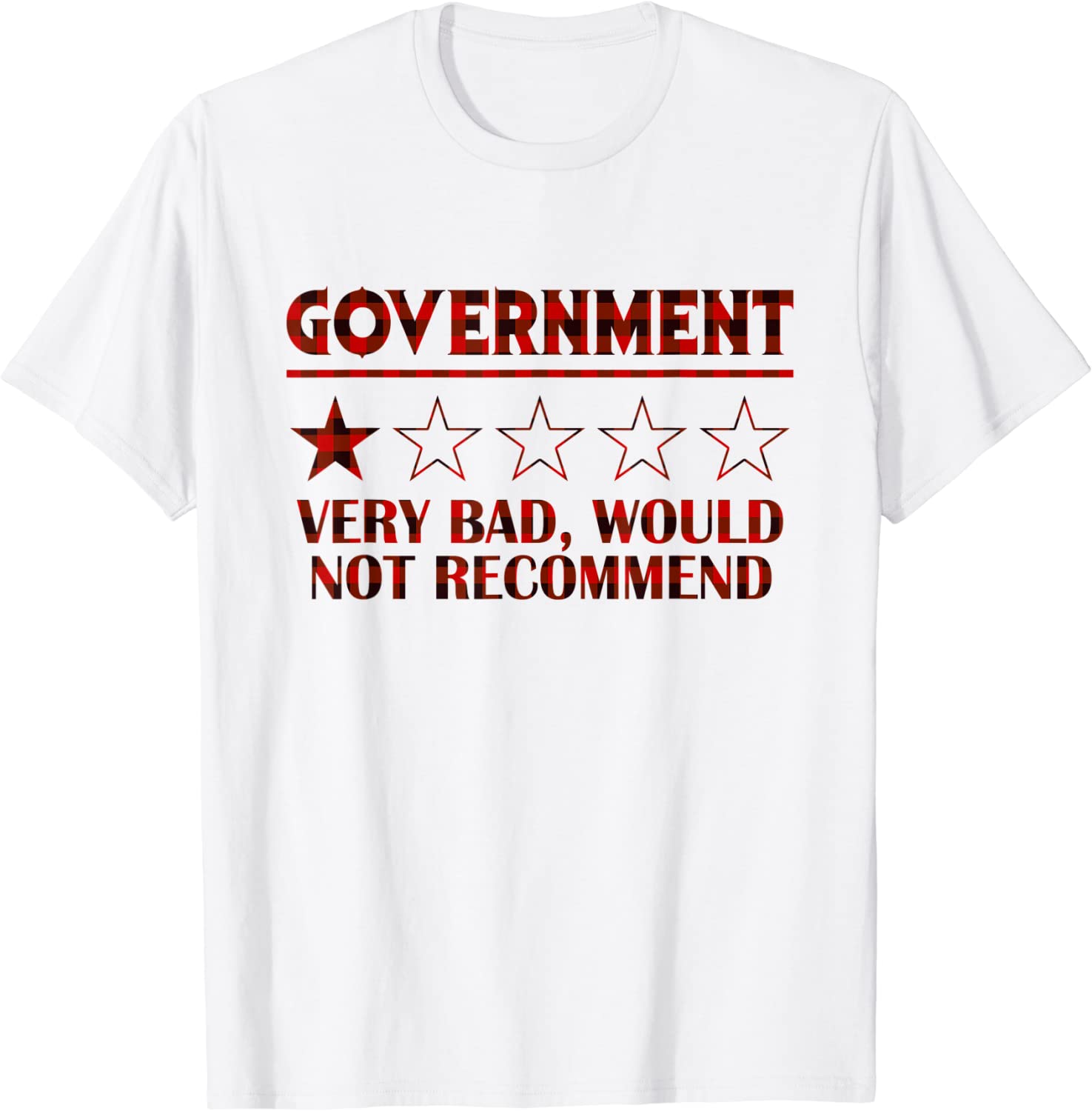 Government Very Bad Not Recommend Checked 2022 Shirt