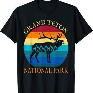Grand Teton National Park Wyoming Vintage Retro Sunset 2022 Shirt