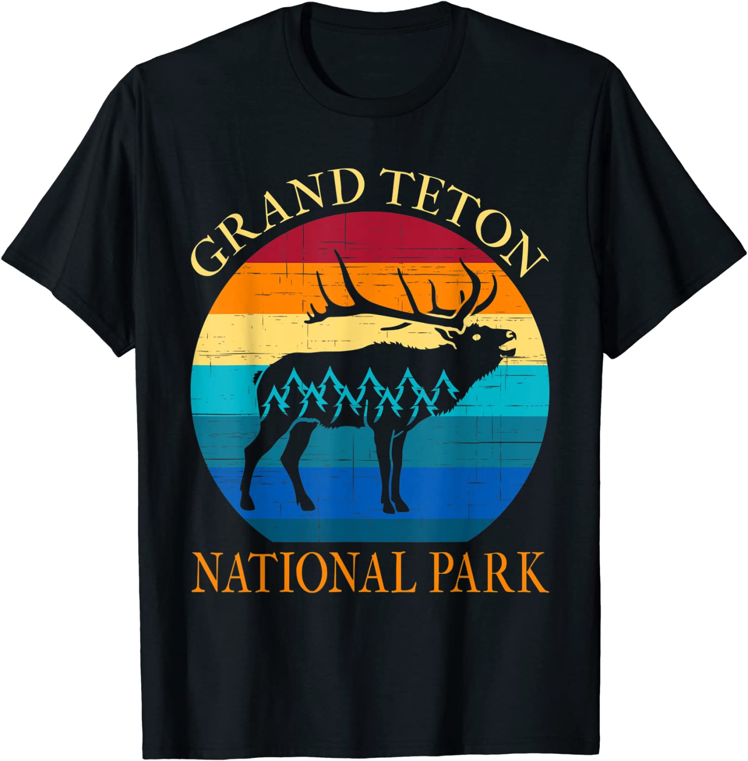 Grand Teton National Park Wyoming Vintage Retro Sunset 2022 Shirt