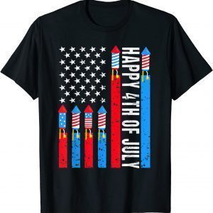 Happy 4th Of July American Flag Fireworks Patriotic Outfits 2022 Shirt