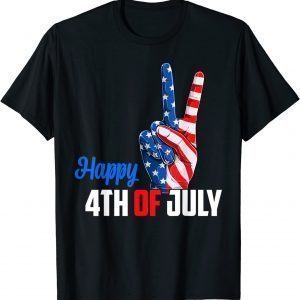 Happy 4th of July Peace America Independence Day Patriot USA Classic Shirt