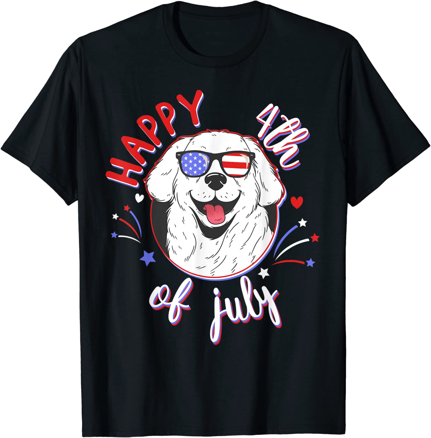 Happy 4th of July dog Labrador adorable firework pet lab 2022 Shirt