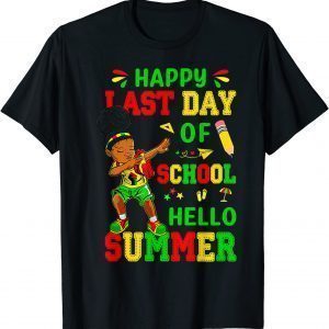 Happy Last Day Of School Dabbing Black girls Juneteenth T-Shirt