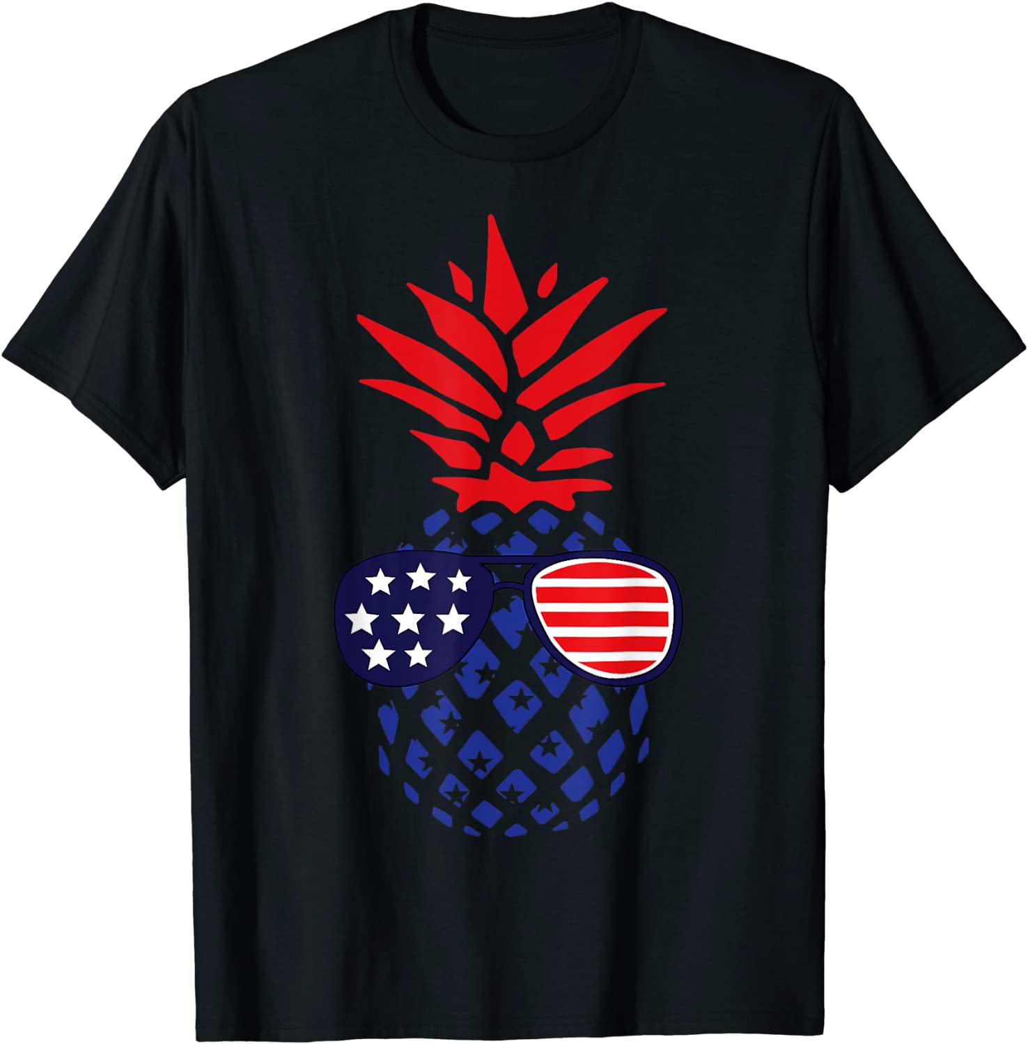 Hawaiian Pineapple American Flag Sunglasses 4th of July 2022 Shirt