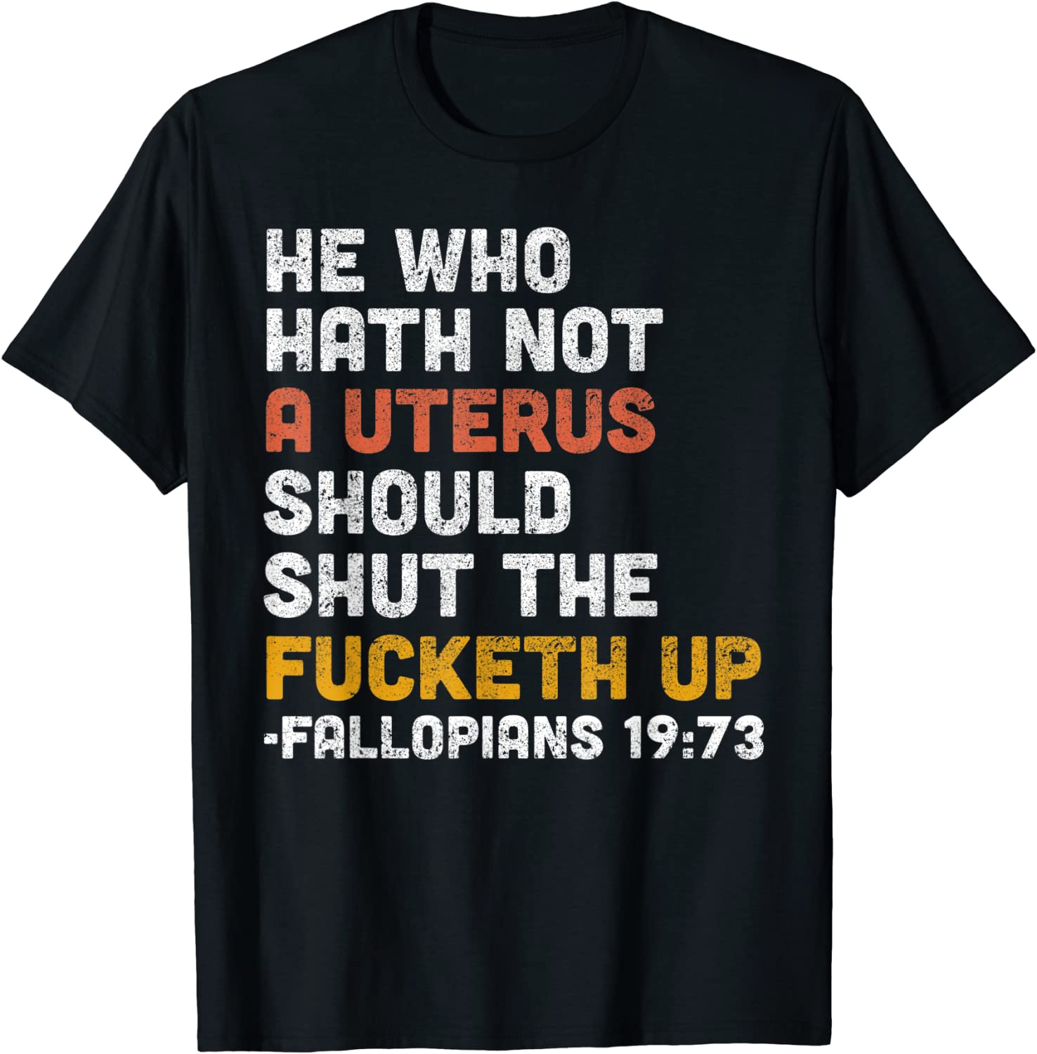 He Who Hath Not A Uterus Should Shut The Fucketh T-Shirt
