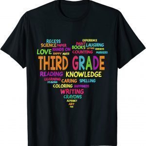 Heart Tee Third Grade Team Teacher Student Back To School 2022 Shirt