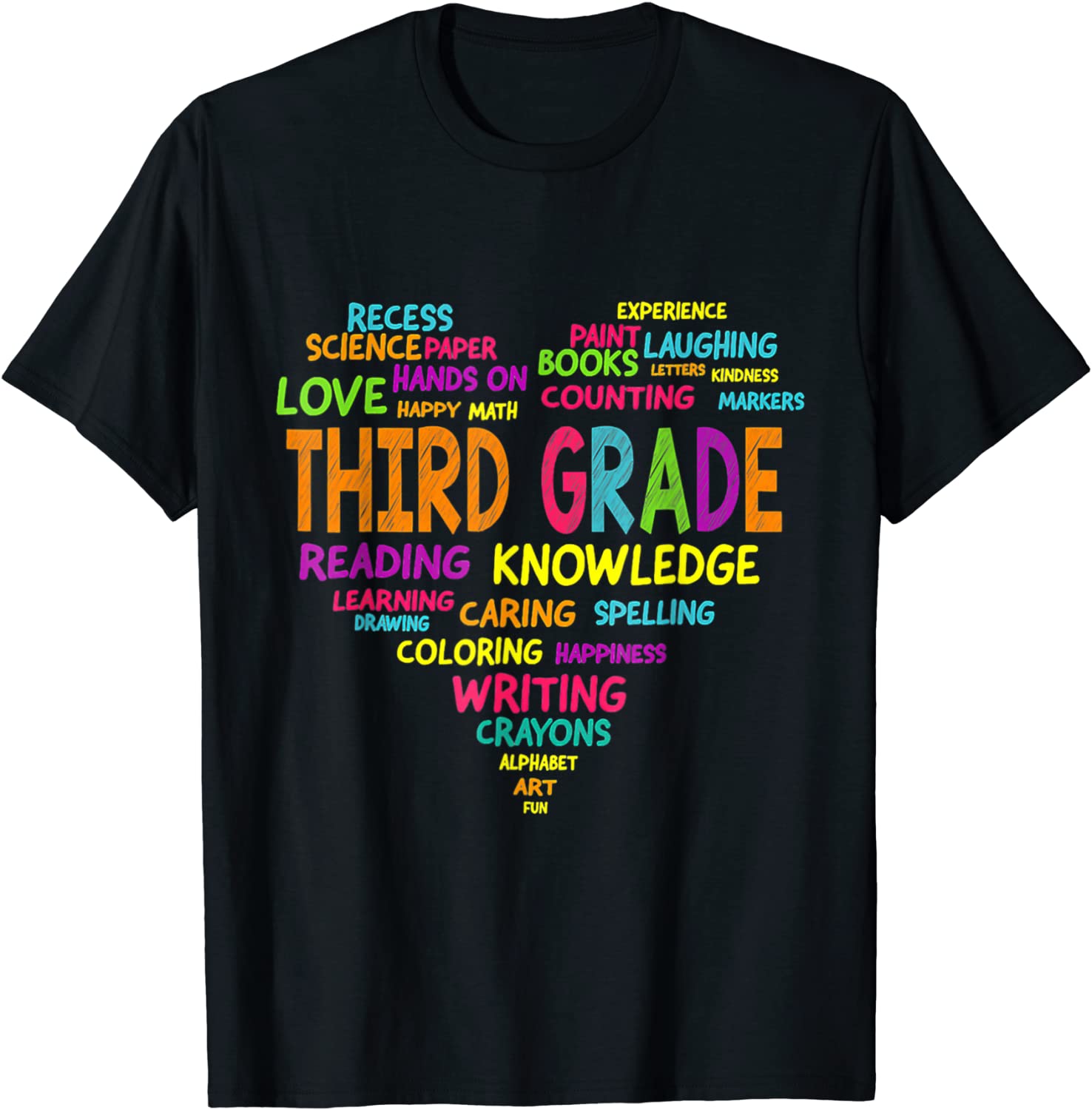 Heart Tee Third Grade Team Teacher Student Back To School 2022 Shirt