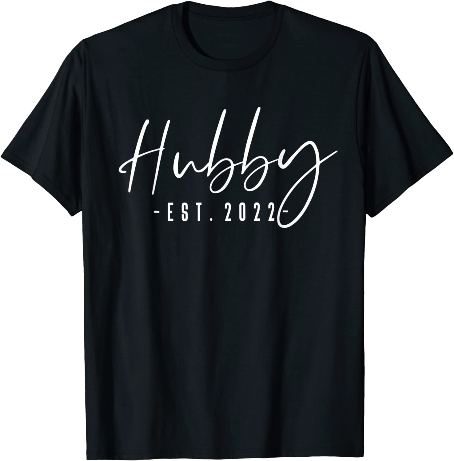 Hubby Est 2022 Just Married Honeymoon Husband Wedding Couple 2022 Shirt