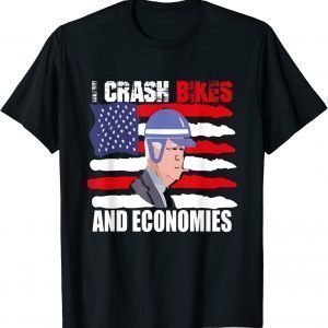 I Crash Bikes and Economies Joe Biden flag america Falling Classic Shirt