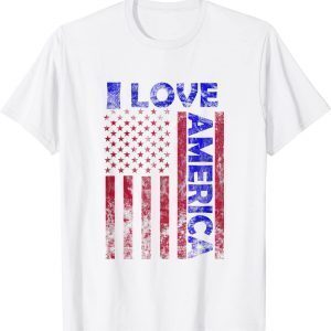 I love america shirt USA flag 4th july independence day USA 2022 Shirt