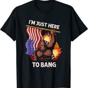 I'm Just Here to Bang 4th of July Patriotic Bigfoot 2022 Shirt