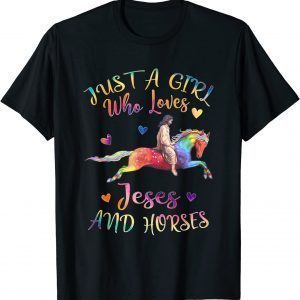 Jesus And Horses Rainbow Horse 2022 Shirt