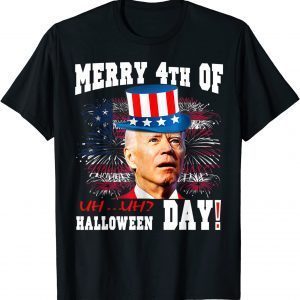 Joe Biden Merry 4th Of Halloween Day Fourth of July Flag 2022 ShirtJoe Biden Merry 4th Of Halloween Day Fourth of July Flag 2022 Shirt