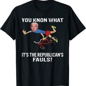 Joe Biden falling off bicycle Biden bike 2022 Shirt