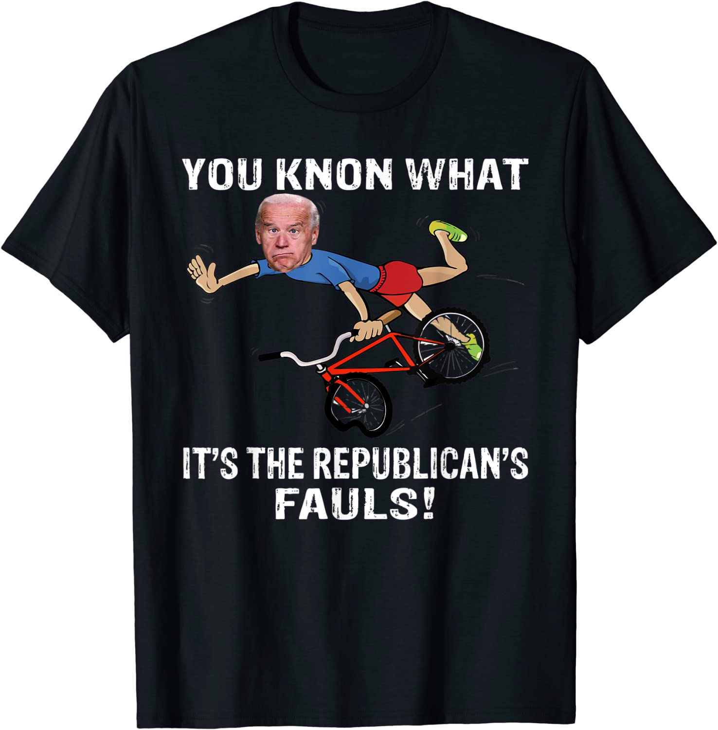 Joe Biden falling off bicycle Biden bike 2022 Shirt