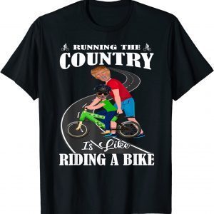 Joe Biden falling off his bicycle Trump Teacher T-Shirt