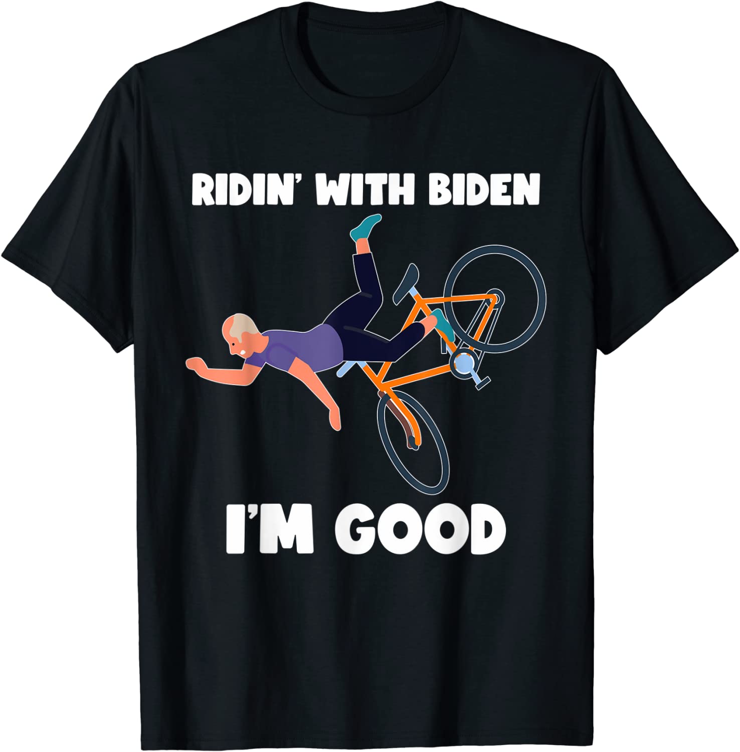 Joe Biden falls off his bicycle Biden Falls off Bike Classic Shirt