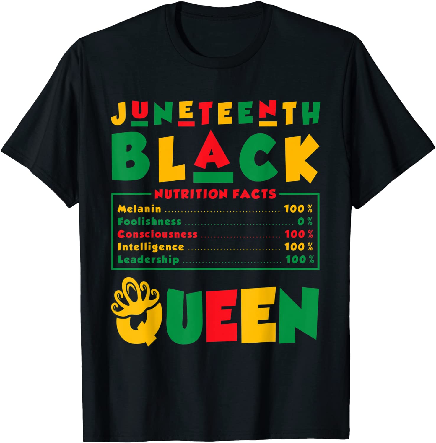 Juneteenth Black Queen Melanin Juneteenth T-Shirt