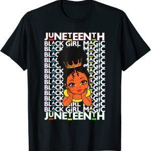 Juneteenth Celebrating 1865 Cute Black Girls princesse Kids T-Shirt