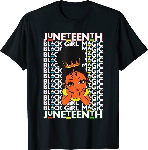 Juneteenth Celebrating 1865 Cute Black Girls princesse Kids T-Shirt