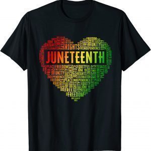 Juneteenth Heart Black History Afro American African Freedom 2022 Shirt