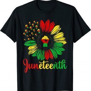 Juneteenth Sunflower African American Accentors Black Pride 2022 Shirt