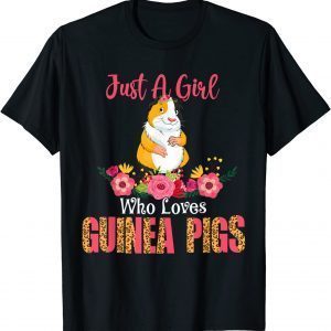 Just A Girl Who Loves Guinea Pigs Florals Owner Lover Classic Shirt