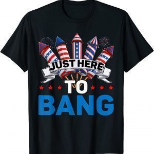 Just Here To Bang 4th of July Firework Fourth July 2022 Shirt