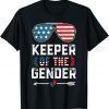Keeper Of The Gender Reveal 4th Of July US Flag Sunglasses Classic Shirt