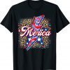 Leopard Merica American Flag 4th of July Patriotic Classic Shirt