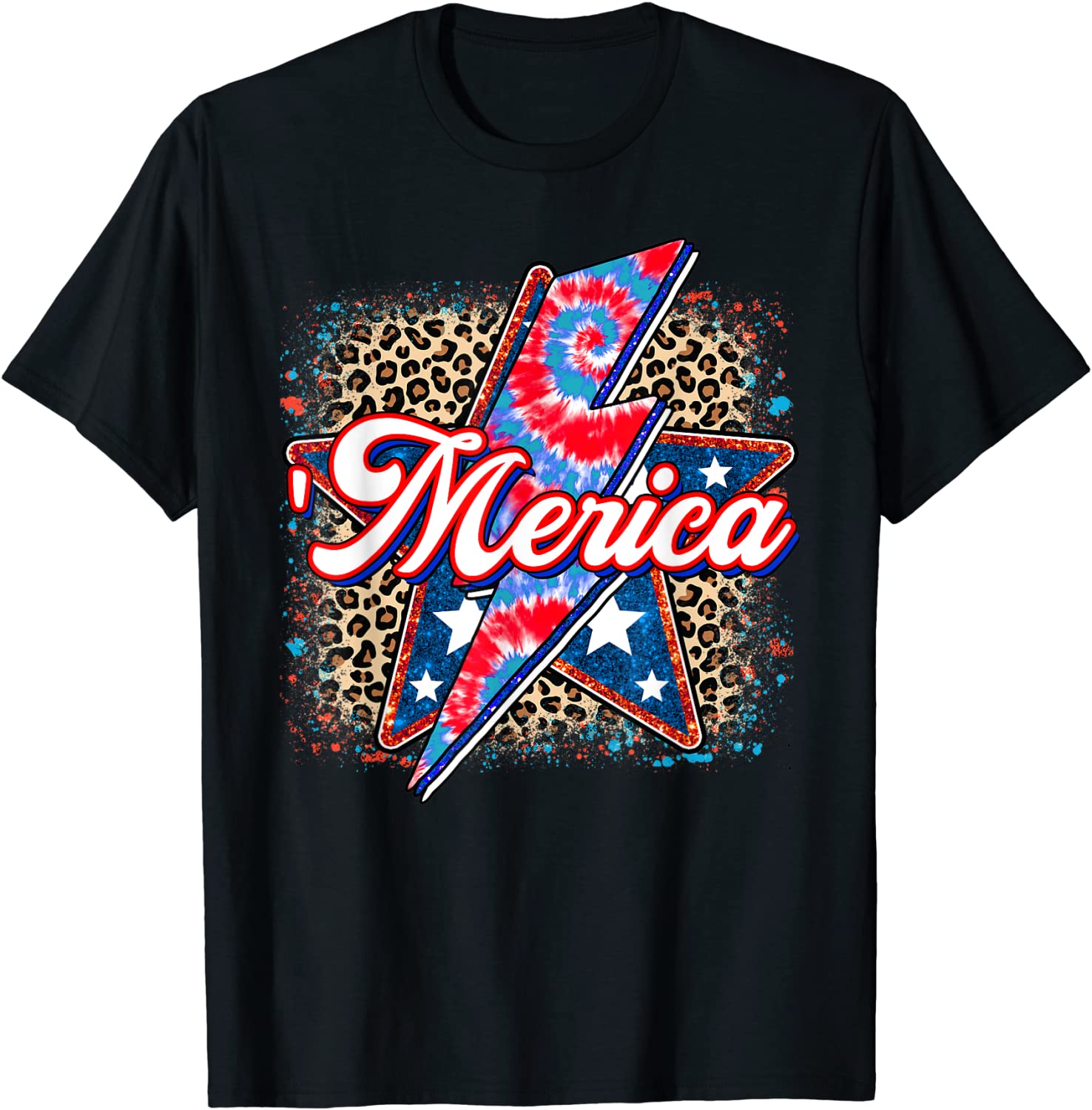 Leopard Merica American Flag 4th of July Patriotic Classic Shirt