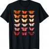 Lesbian Flag Color Butterfly Subtle Sapphic Pride Aesthetic Classic Shirt