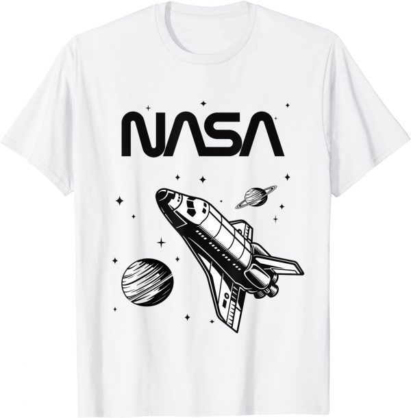 NASA Space Shuttle Saturn Planet Worm Logo Classic Shirt