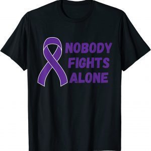 Nobody Fights Alone - Alzheimer's Awareness T-Shirt