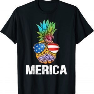 Patriotic Pineapple 4th of July America Usa Flag 2022 Shirt