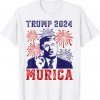 Patriotic Trump 2024 Murica Firework July 4th 2022 Shirt