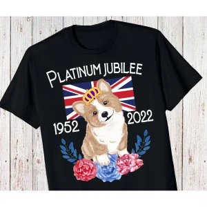 Queen Elizabeth's Platinum Jubilee Party Outfit 1952-2022 Union Jack Flag Corgi Classic Shirt