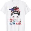 Red White And Ultra MAGA USA Messy Bun 2022 Shirt