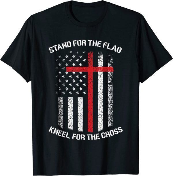 Stand For The Flag Kneel For The Cross Veteran American Flag Classic Shirt