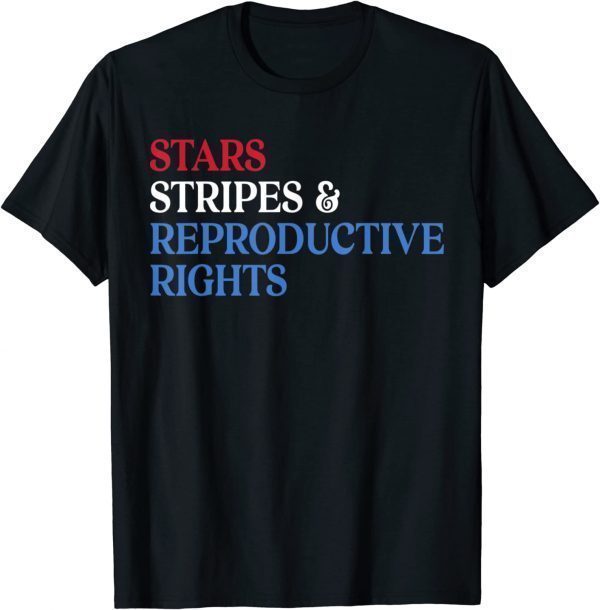 Stars Stripes Reproductive Rights Patriotic USA Flag Colors Classic Shirt