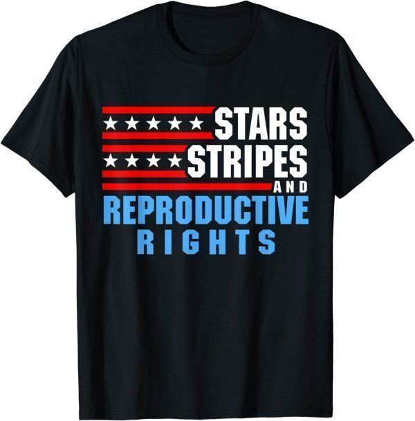 Stars Stripes Reproductive Rights Patriotic USA Flag Classic Shirt